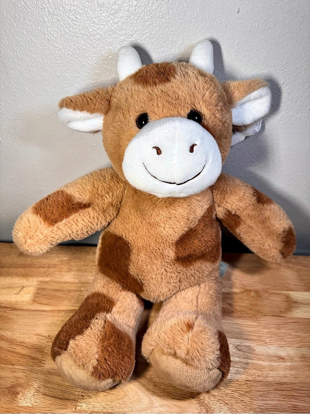 Build-A-Bear Workshop brown milk splatter Cow Stuffed Animal Plush